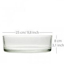 Glassskål Ø25cm H8cm