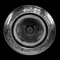 gjenstander Glassplate antikk Ø25,5cm H2cm 6stk