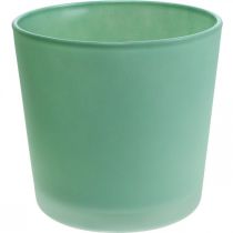 gjenstander Blomsterpotte i glass grønn plantekasse glassbalje Ø11,5cm H11cm