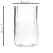 gjenstander Vase med unik stripete struktur, moderne design, 19 cm