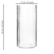 gjenstander Høykvalitets glassvase for dekorativ oppsats i moderne hjem, 24 cm