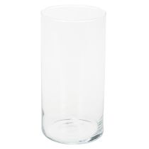 gjenstander Høy glassvase, enkel glassylinder som blomstervase eller dekorativt glass, 20 cm