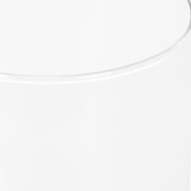 gjenstander Høy glassvase, enkel glassylinder som blomstervase eller dekorativt glass, 20 cm