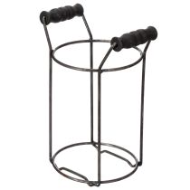gjenstander Glassflaske i metallkurv, ideell for dekorative detaljer i stuen, 20 cm