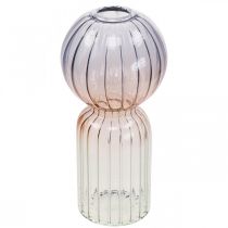 gjenstander Glass Vase Deco Vase Blå Brun Klar Mini Vase Ø8cm H17cm