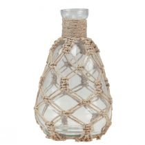 gjenstander Glassvase macrame jute natur sommer maritim Ø11cm H19,5cm