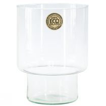 gjenstander Glassvase med fot dekorativ vase glass borddekor Ø15cm H20cm