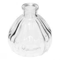 gjenstander Glassvaser minivaser glass pæreklare 8,5x9,5cm 6stk