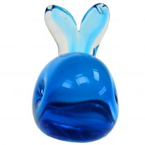 gjenstander Glass Whale Blue L12cm