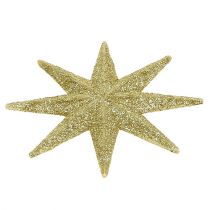 Glitter stjerne gull Ø10cm 12stk