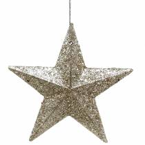 gjenstander Glitterstjernechampagne 9,5/5cm 18 stk