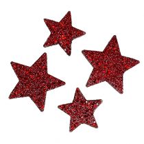 Glitterstjerner for å drysse Bordeaux 4-5cm 40stk