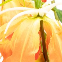 gjenstander Kunstig Gloriosa oransje blomst med lange stilker til vaser 80 cm 3 stk