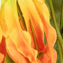 gjenstander Kunstig Gloriosa oransje blomst med lange stilker til vaser 80 cm 3 stk