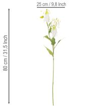 gjenstander Kunstig Gloriosa-blomst, hvit og gul, elegant blomstrende gren til dekorasjon, 80 cm, 3 stk.