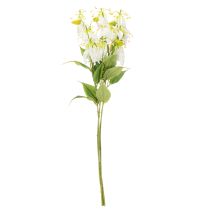 gjenstander Kunstig Gloriosa-blomst, hvit og gul, elegant blomstrende gren til dekorasjon, 80 cm, 3 stk.