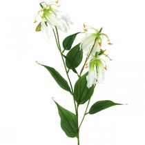 gjenstander Kunstlilje, blomsterdekorasjon, kunstig plante, silkeblomst hvit L82cm 3stk