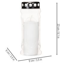 gjenstander Gravlykt med svart lokk 23 cm
