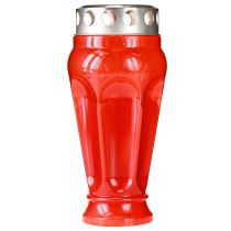 gjenstander Røde gravlys/lys, 18 timers brennetid, Ø9 cm H19 cm, 4 stk.