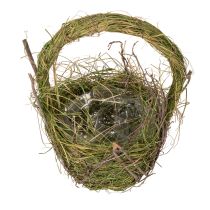 gjenstander Påskekurv, naturlig design, håndkurv for festlig hjemmedekorasjon, 25 cm
