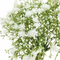 gjenstander Gypsophila kunstig gypsophila i en haug hvit H28cm 6stk