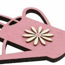 gjenstander Hengende dekorasjon tre vannkanne deco rosa deco henger 14x12cm 6stk
