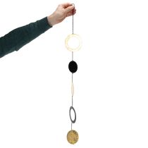 gjenstander Hengende vindusdekorasjon sirkler og skiver, moderne for ethvert romdesign, 80 cm