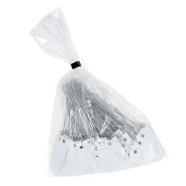 gjenstander Hvite hengelapper 18x60mm med metalltråd, værbestandige, ideelle for blomsterdekorasjon og gavemerking, 250 stk.