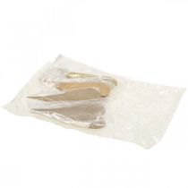 gjenstander Hengende dekorasjonsvindu metallhjerter, dekorative hjerter til å henge opp beige/gul/oransje H10cm 6stk