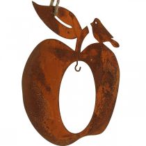 Deco henger metall eple pære patina dekorasjon 23/24cm 2stk