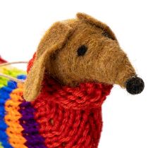 gjenstander Dekorativ dachshund-julepynt til juletreet, 16 cm, 2 stk.