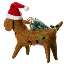 gjenstander Dekorativ dachshund-julepynt til juletreet, 16 cm, 2 stk.