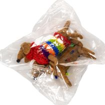 gjenstander Dekorativ dachshund-julepynt til juletreet, 16 cm, 2 stk.