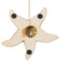 gjenstander Keramisk sjøstjernedekorasjon til oppheng, for en maritim stil, sommerdekorasjon til hjemmet, 12 cm, 2 stk.