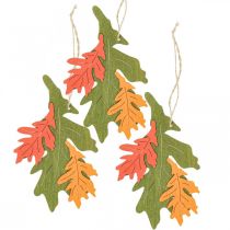 Høst dekorativt anheng treblad eikeblad 17cm 6stk