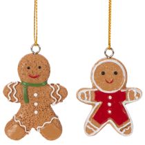 gjenstander Dekorative pepperkakemann-pynt til juletre, 6 cm, 12 stk.