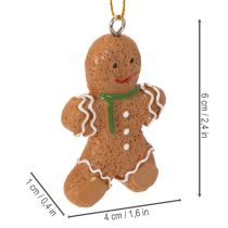 gjenstander Dekorative pepperkakemann-pynt til juletre, 6 cm, 12 stk.