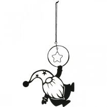 gjenstander Veggdekor metall sort nissestjerne 15×17cm 3 stk