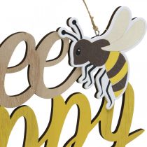 gjenstander Dekorativt skilt bie “Bee Happy” sommerdekorasjon tre 31×18cm 2stk