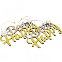 gjenstander Dekorativt skilt bie “Bee Happy” sommerdekorasjon tre 31×18cm 2stk