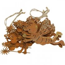 gjenstander Bee å henge opp rust deco metall sommerpynt 12cm 6stk