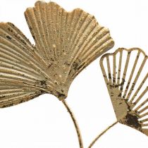 gjenstander Ginkgo dekorative gullkleshengere, vintage metalldekorasjon, Ø16 cm, sett med 3, veggdekorasjon