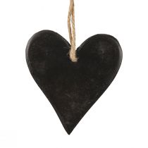 gjenstander Hengende dekorasjon skiferhjerte dekorative hjerter sort 10,5cm 4stk