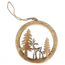 gjenstander Hengende dekorasjonsvindu Julepynt reintre dekorasjon 19,5cm