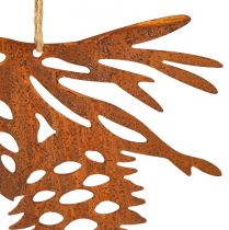 gjenstander Hengende dekor metall rustkjegler dekor patina 21,5x19cm