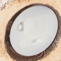 gjenstander Rustikk keramikkhus med lyssterk LED-belysning, ideelt som stemningsfull borddekorasjon, 15 cm, 2 stk.