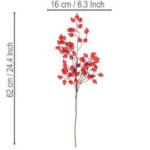 gjenstander Kunstig nypegren med skinnende bær, 62 cm