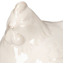 gjenstander Kyllingfigur, blankglasert, for moderne hjeminnredning, 17 cm, 2 stk.