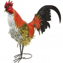 Dekorativ hane metall fargerik hage dekorasjon figur metall dekorasjon 58×13×50cm