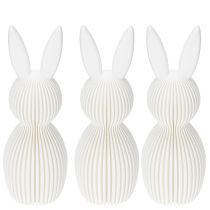 gjenstander Dekorativ kaninfigur med brettet utseende for moderne interiørdesign, stue eller kontor, 13 cm, 3 deler